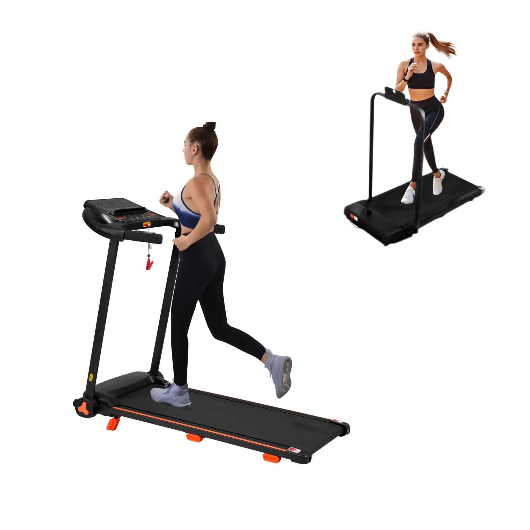 All-in-One Smart Treadmill for Home, Foldable with Bluetooth Music, USB Charger, 300 lb Capacity, 7.5MPH Speed