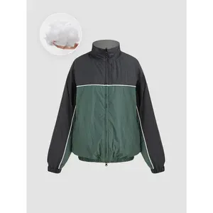 Cider [size 4-10] Stand Collar Patchwork Pocket Zipper Windbreaker