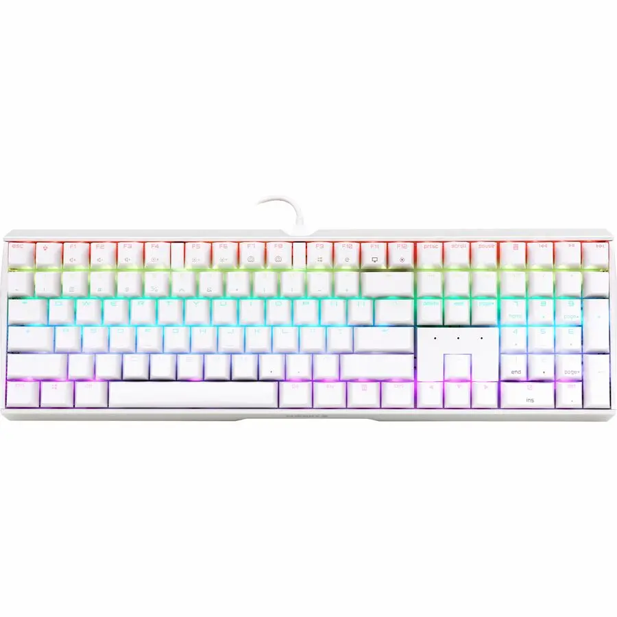 CHERRY MX 3.0S Wired RGB Keyboard MX RED SWITCH  For Office And Gaming White