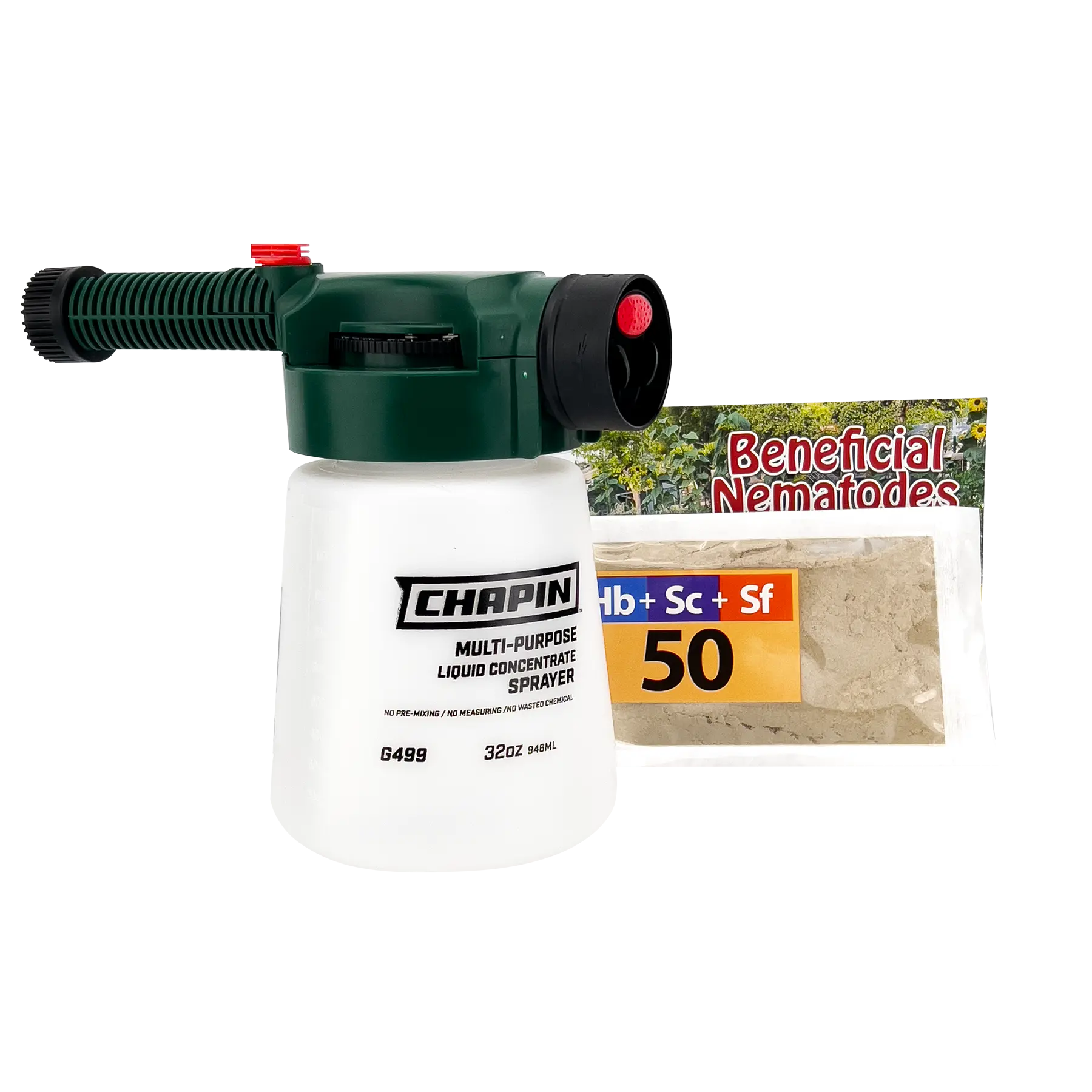 Large Soil Pest Garden Pack - 50 Million Nematodes & G499 Hose-End Sprayer