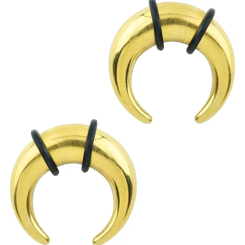 Unisex 316L Gold PVD Metal Coating Stainless Steel Hair Pinchers, Shiny Daily Wear Fashion Hair Accessories