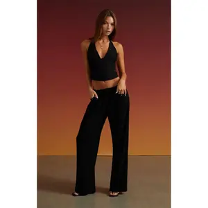 Third Charm Women's Serena Deep V Halter Top