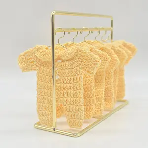 Mini Crochet Yellow Onesies - Perfect Party Favors & Party Gifts for Baby Showers | Handmade Tiny Clothes Set of 6