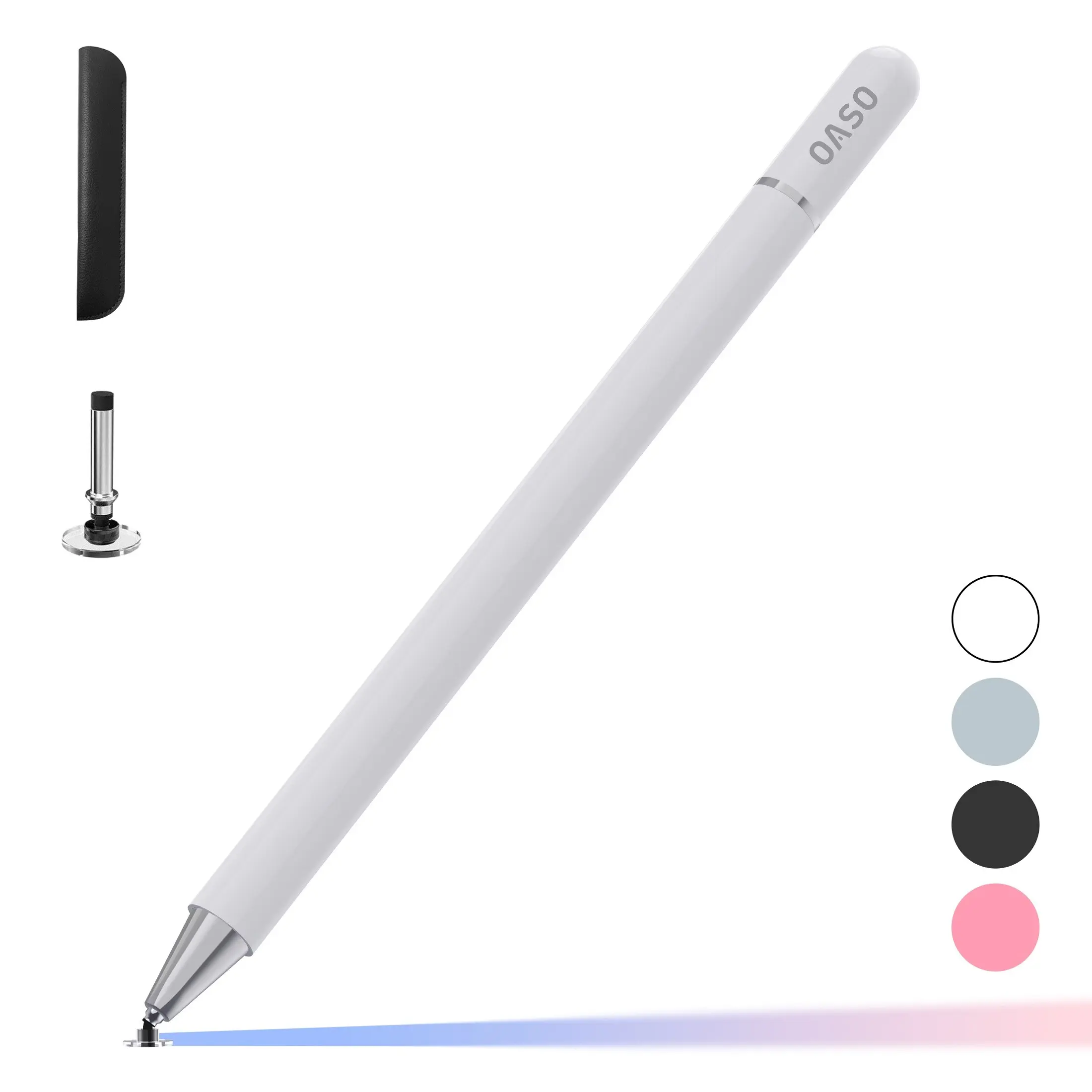 Touchscreen Stylus Pen with Round Tip and Magnetic Cap, Digital Stylus Pen, Compatible with Apple iPad Pro, iPad 6–9, iPhone, Samsung Galaxy Tab and Fire HD Tablets, Universal Touch Stylus