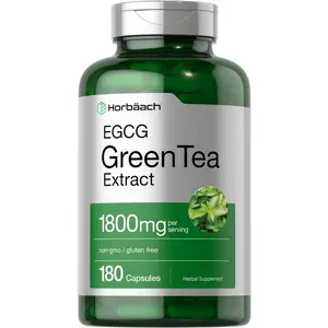 Horbäach EGCG Green Tea Extract Pills | 180 Capsules | Max Potency | Non-GMO & Gluten Free Supplement