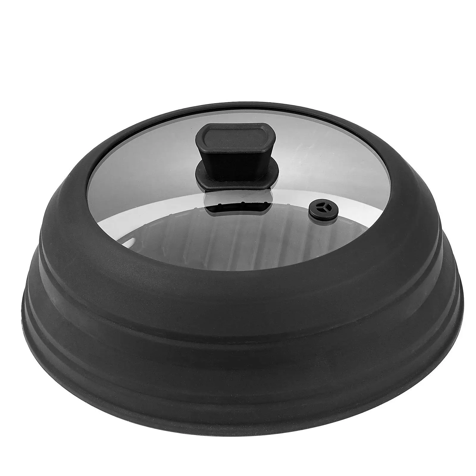 VEVOR Microwave Splatter Cover & Mat 10.8" Collapsible Microwave Food Lid 500°F