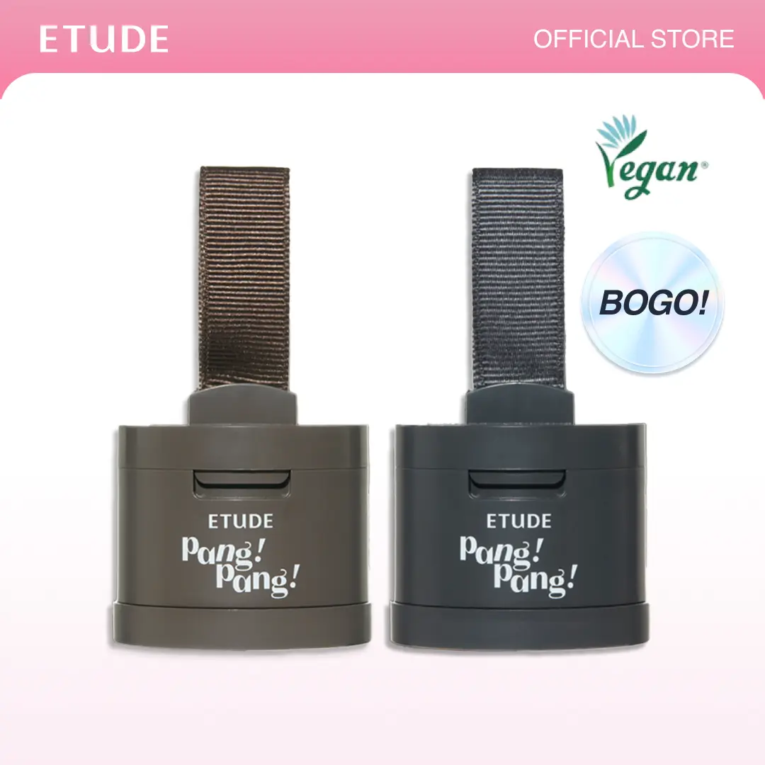 [ETUDE Official] BOGO Deal | Pang Pang Hair Shadow #01 Dark Brown, #03 Natural Black | Hairline Coverage | Root touch up | Waterproof | Natural Finish