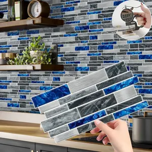 FLOLEOPA 48-Piece Peel-and-Stick Wall Decals Self-adhesive wall decals in sheet form Kitchen and bathroom splash-proof backsplash Waterproof, oil-resistant, and heat-resistant Ideal for kitchen, bathroom, dining room, school, and office wall decoration