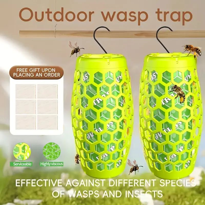 Specialty Garden Tool, 1-Piece Outdoor Hanging Wasp Trap - Insect Capture, Effective Against Different Species for Catching Bees and Yellow Jackets