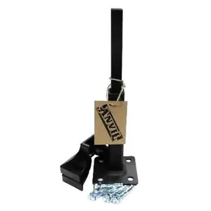 Anvil Steel 6" h Railing Post Mount KIT 1" Rusty Outdoor Rails No Welding 1" Square Hollow Posts Black Paint Bolts