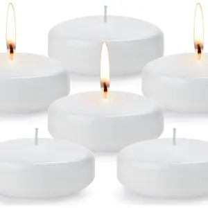 3 Inch 36PACK Floating Candles, Long Burning Smokeless Unscented Candle for Wedding, Birthday, Pool, Holiday & Home Decoration (White)