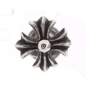 Pre-owned Chrome Hearts Sterling Silver 925 (Ag925) Small Leather Goods CH Plus Silver925 Earring