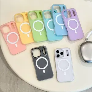 New Jelly Color 2-in-1 Magnetic Phone Case for iPhone 17 Pro Max, 17, 17E Air, 16 Pro Max, 16E, 15 Pro, 14 Plus, 13 Series & Samsung S26 Plus, S26 Ultra,  S26 FE,S25, S24, S23, S22 Series.Shockproof, supports wireless charging, unisex creative design.