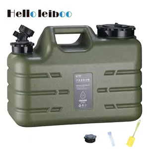 11L Water Bucket Large Capacity Portable Drinking Water Canister with Detachable Faucet No Leakage for Outdoor Travel Driving