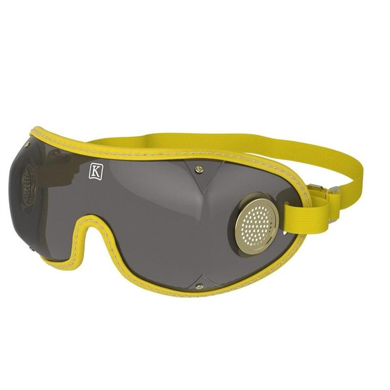 Kroops Original Jockey Racing Goggles - Grey Lens, Brass Vent