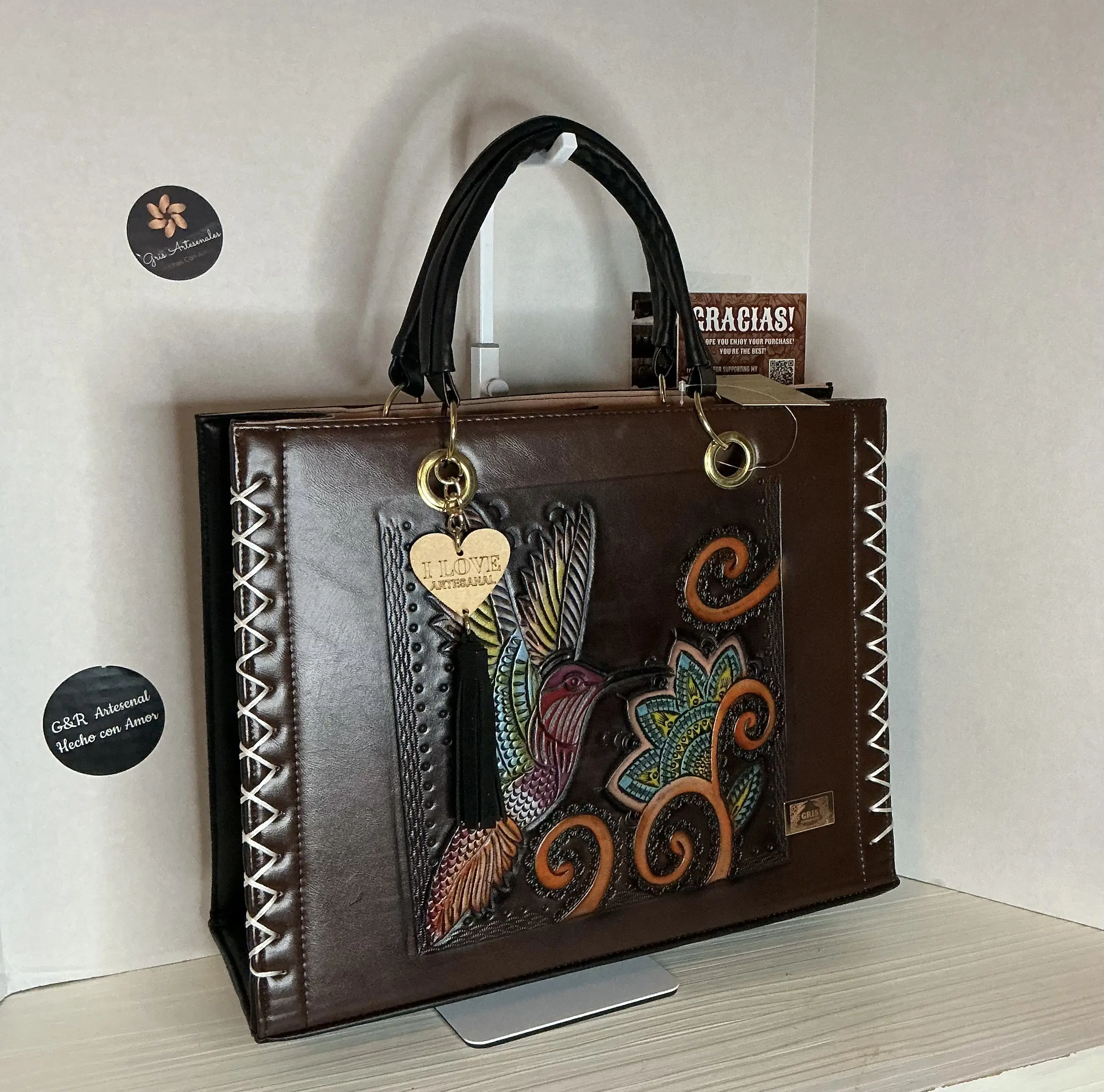 Large Vegan Leather Purse
