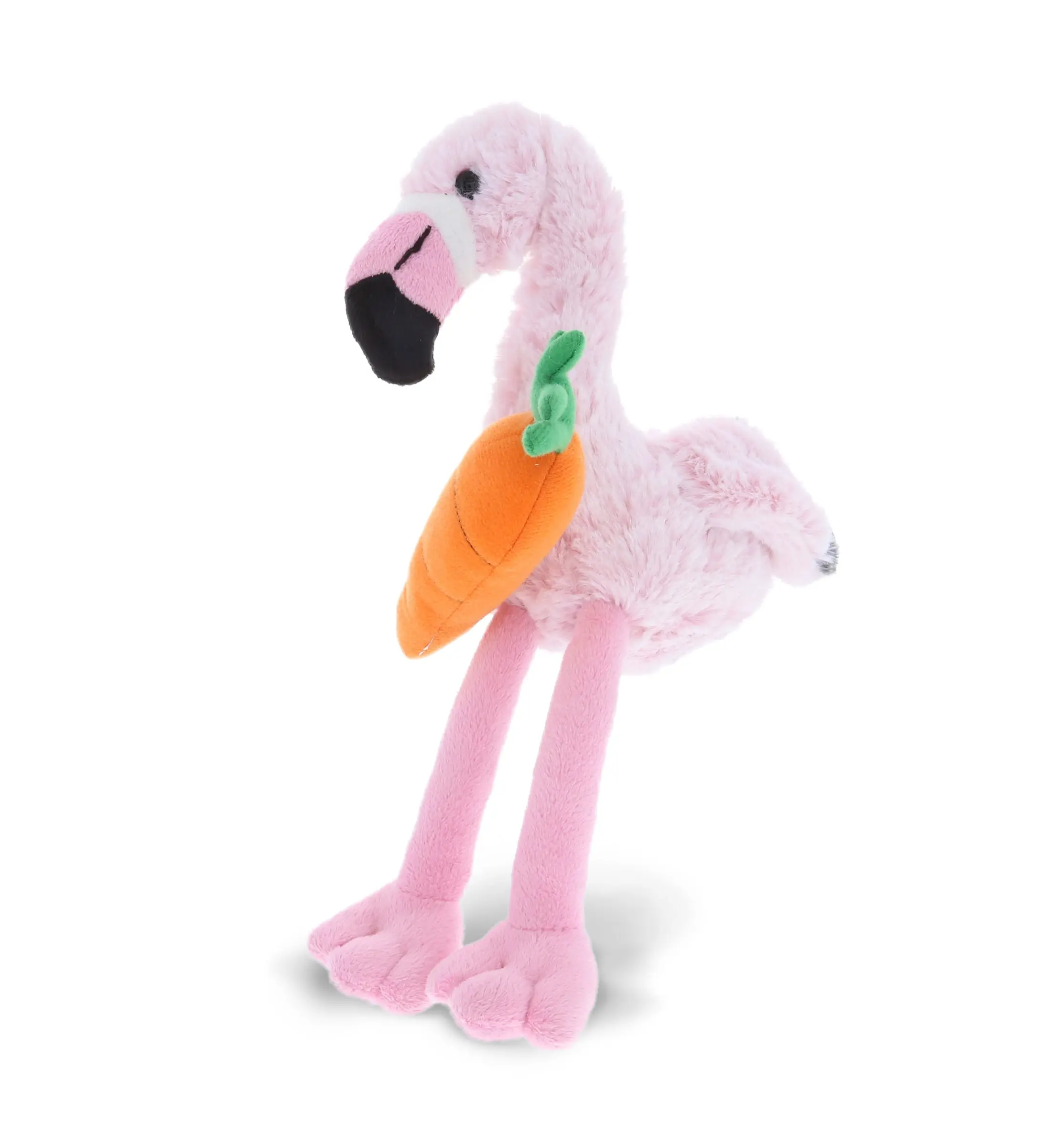 DOLLIBU Plush Carrot Stuffed Toy - Super-Soft Polyester Fabric, Pink Flamingo Themed Stuffed Animal for Kids