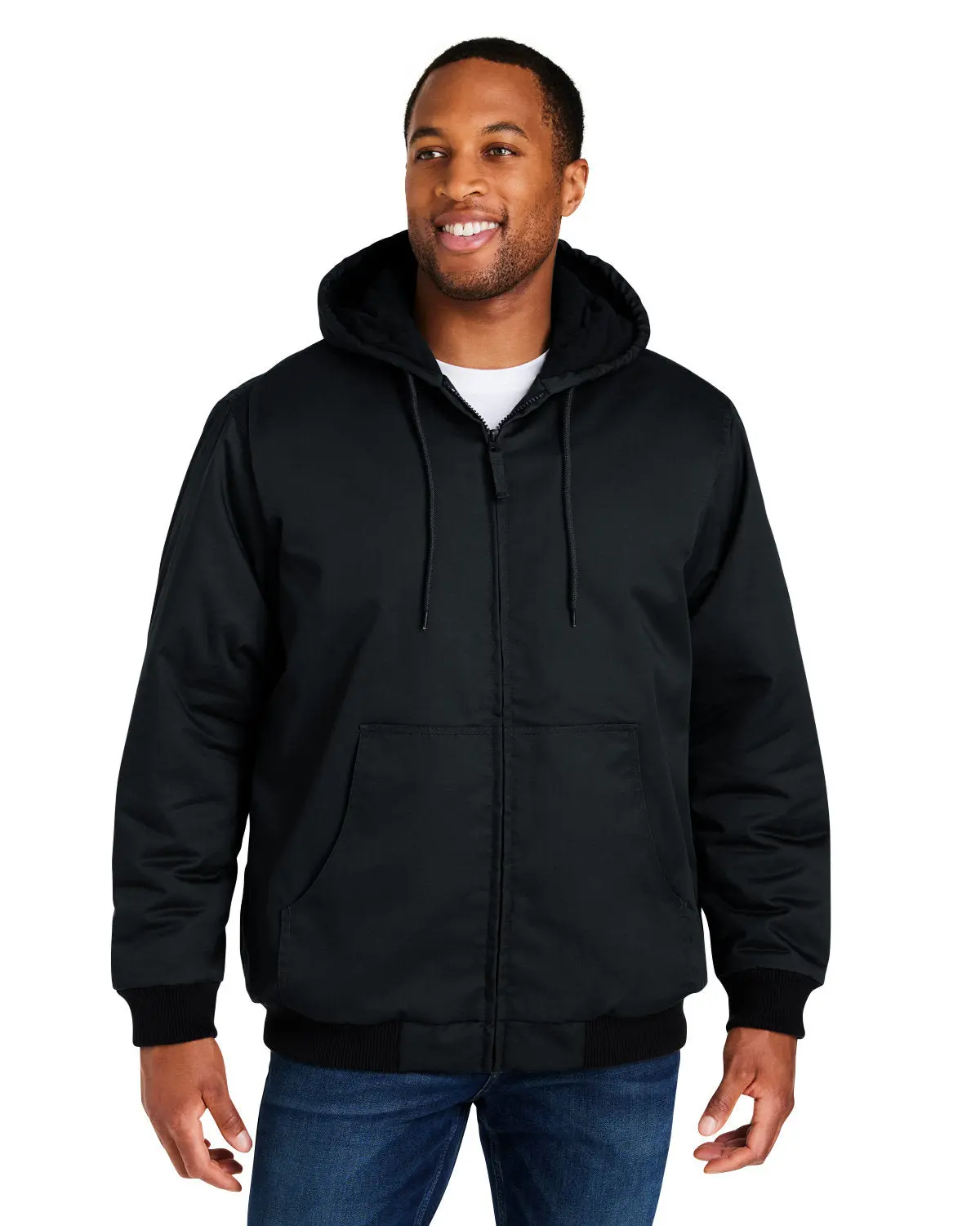 Harriton M722T Men's Tall ClimaBloc Heavyweight Hooded Full-Zip Jacket