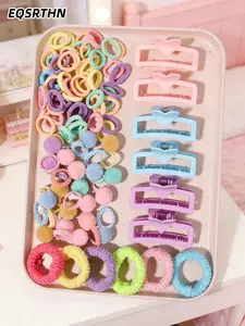 This collection of macaron-colored hair accessories is full of girlish charm. You can get the cute and soothing candy-colored hair bands and heart-shaped clips all at once. They can be paired with your daily hair tied up or half-draped looks. The energeti
