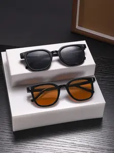 Men's Square Frame Sunglasses, Classic Lightweight Frames, Fashion Colored Lenses, Comfortable Fit, Ideal for Daily Commute, Fashionable Sunglasses, All Seasons, UV Protection