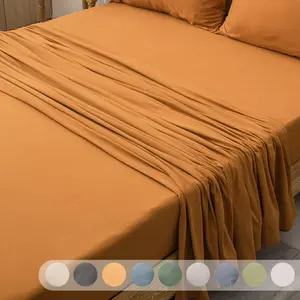 1-Pack Jersey Knit Flat Top Sheet Only 100% T-Shirt Heather Cotton Super Soft Comfy Breathable Decor Bedding Supplies for Home Bedroom Elegant Comfort Essential  Flat Sheet Solid-color sheets
