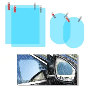 4 PCS Car Rearview Mirror Film, Waterproof Film Side Mirror Rainproof Film HD Nano Coating Transparent Car Film, Safe Driving Protective Sticker Film for Most Cars Trucks Suvs