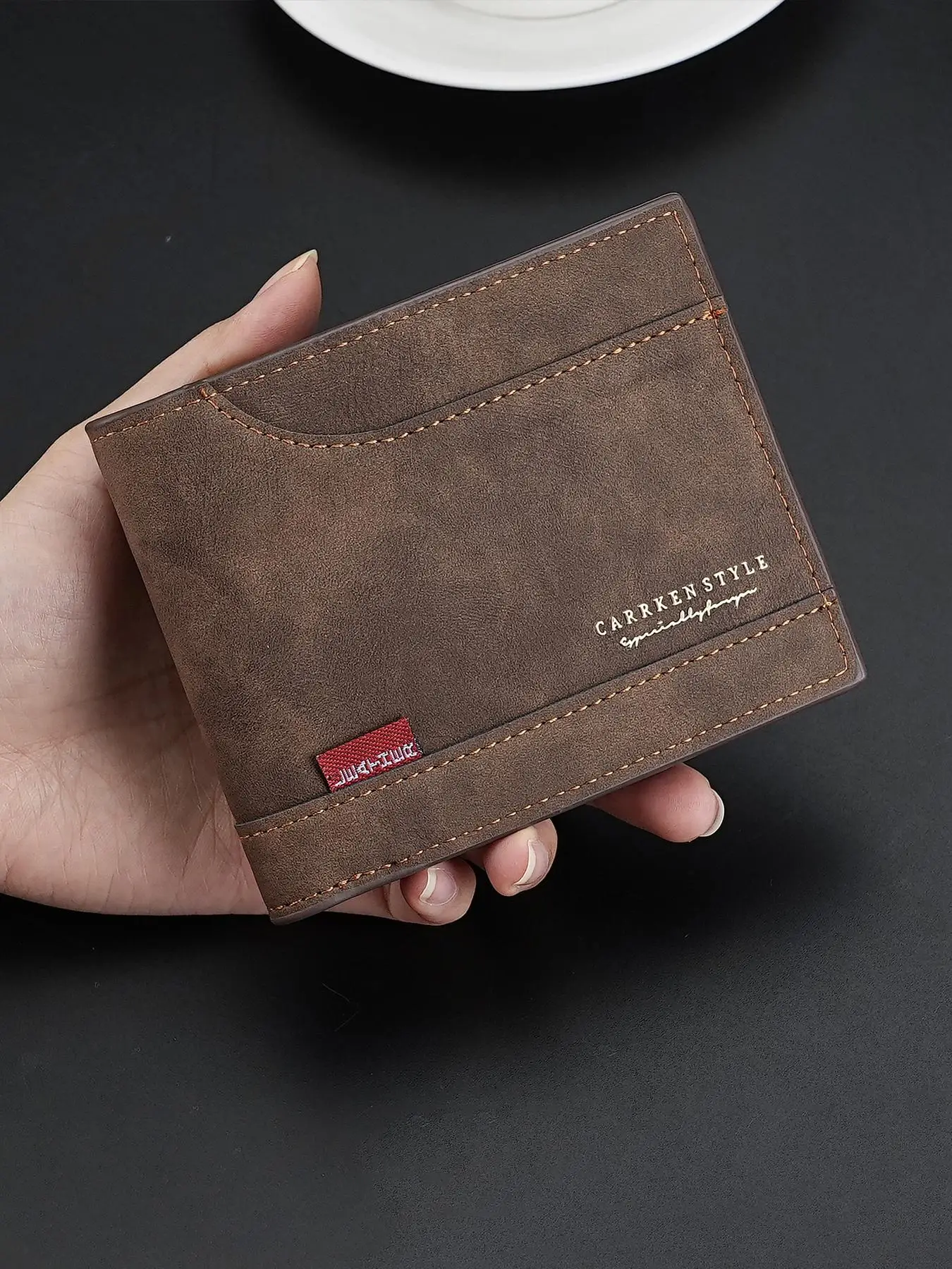 Men's Business Fashion Bifold Wallet, Casual Trendy Short Wallet, Multi Card Slot Card Holder for Men As Gift