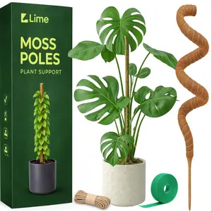 Moss Pole Monstera  Support - 48" Bendable Moss Pole Monstera  Support,  Stakes for Indoor , Tall  Sticks Support for Climbing