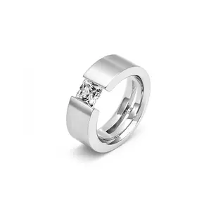 RG094W B.Tiff Tension 1 ct Princess Cut Solitaire Ring