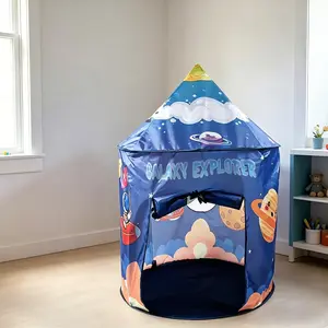 Foldable Kids Yurt Play Tent, Toddler Play Tent, Fun Patterns Inspire Imagination, Easy Assembly, Pretend Play House, Playhouse, Portable Outdoor Castle Fort for Boys Girls, Christmas Halloween Gift, Balls Not Included