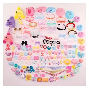 35 Pcs Miniature toy accessories for toy animal pets, glasses collar bow skirt hat scarf headband bag jacket chair house sofa Compatible with mini pet shop Shorthair Cat Collie Husky Puppy Cocker Spaniel fox figure toy(B07)