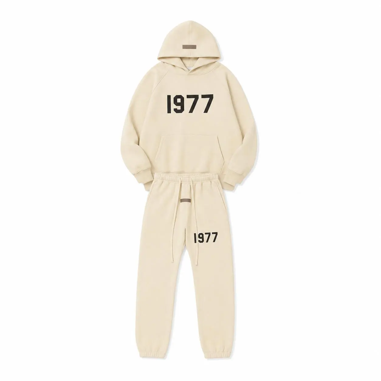 1977 Hoodie & Joggers Set – Matching Unisex Pullover Sweatshirt and Sweatpants, Cozy Streetwear Outfit for Men & Women