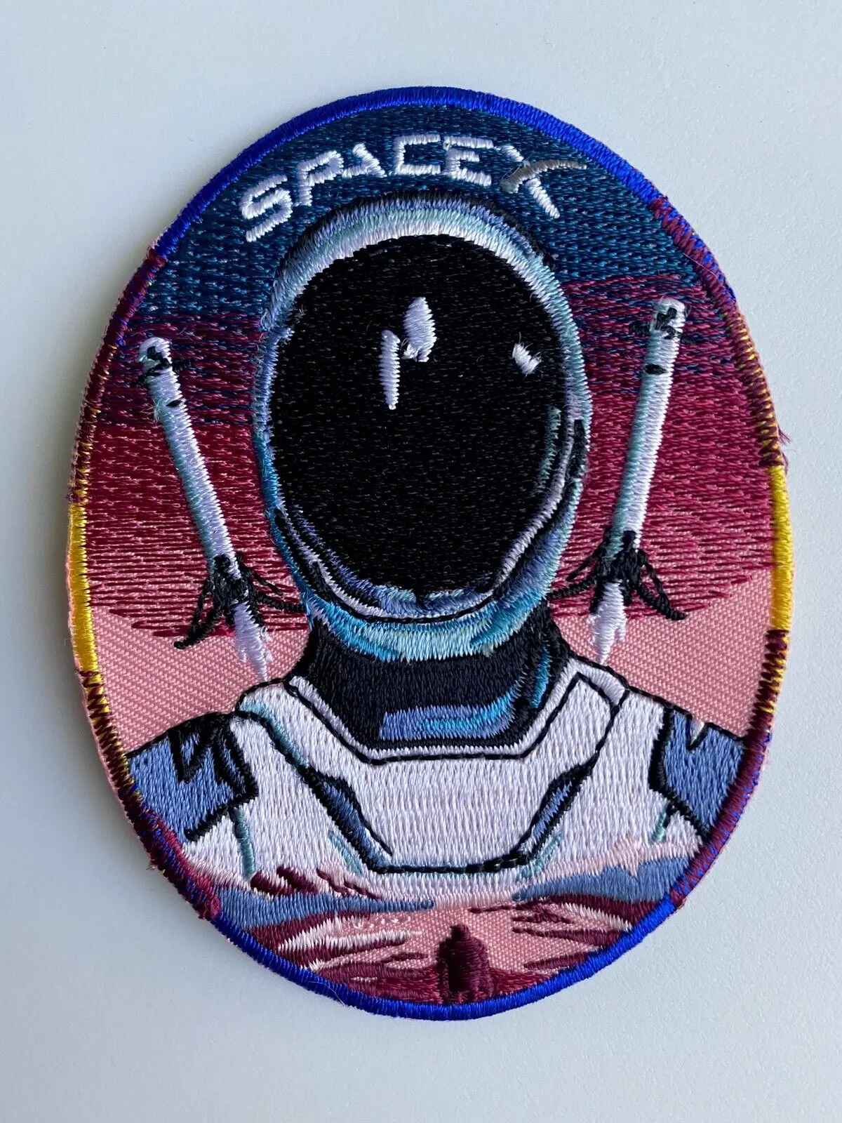 ORIGINAL SPACEX ASTRONAUT ON MARS CONCEPT ART PATCH NASA STARSHIP 3.5