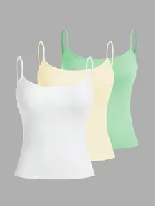 Women's Solid Color Spaghetti Strap Cami Top, Casual Comfy Adjustable Spaghetti Strap Top for Daily Wear, Ladies Clothes for All Seasons