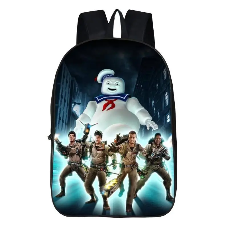 Ghostbusters Movie Poster Print Backpack, Kids Stay Puft Marshmallow Man Oxford School Backpack