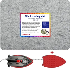 ZOMONETI 17" x 13.5" Wool Pressing Mat 100% New Zealand Felted Wool Ironing Mat Pad Blanket for Quilter, Sewing, Quilting Supplies and Notions