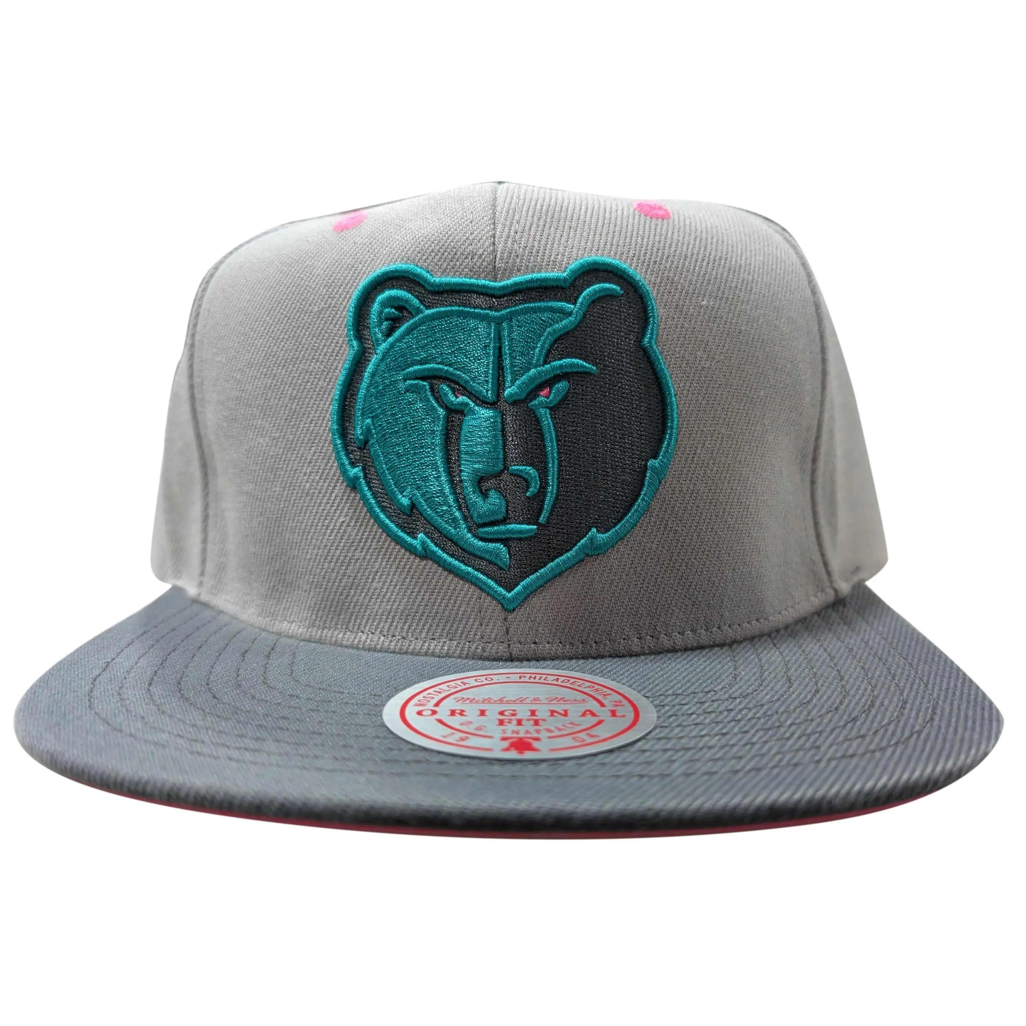 Mitchell & Ness Light Grey NBA Memphis Grizzlies Grey Wolf Mags Snapback
