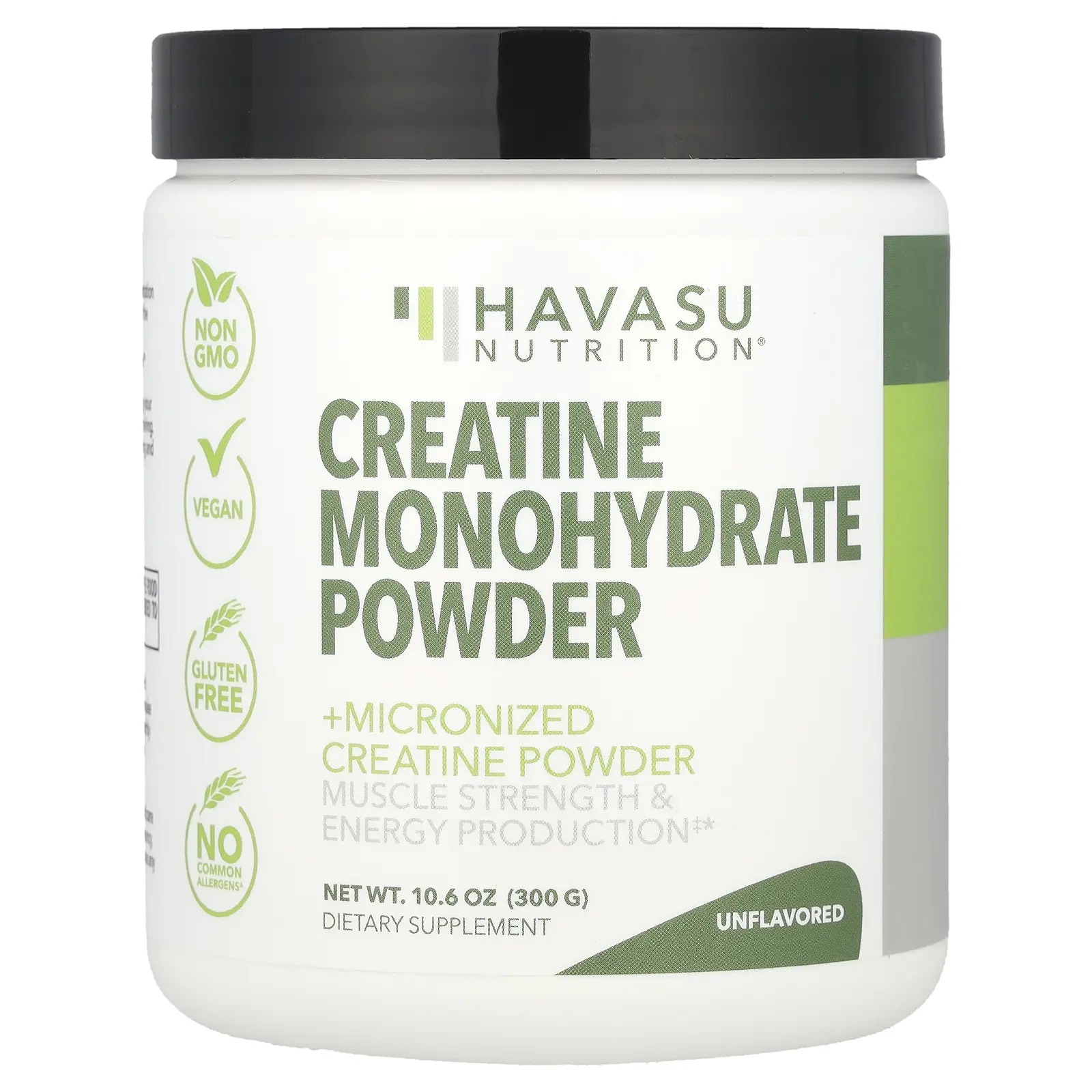 Havasu Nutrition Creatine Monohydrate Powder, Unflavored, 10.06 oz (300 g)