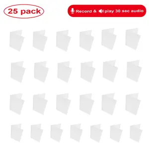 (25-Pack) Blank Recordable DIY Greeting Cards