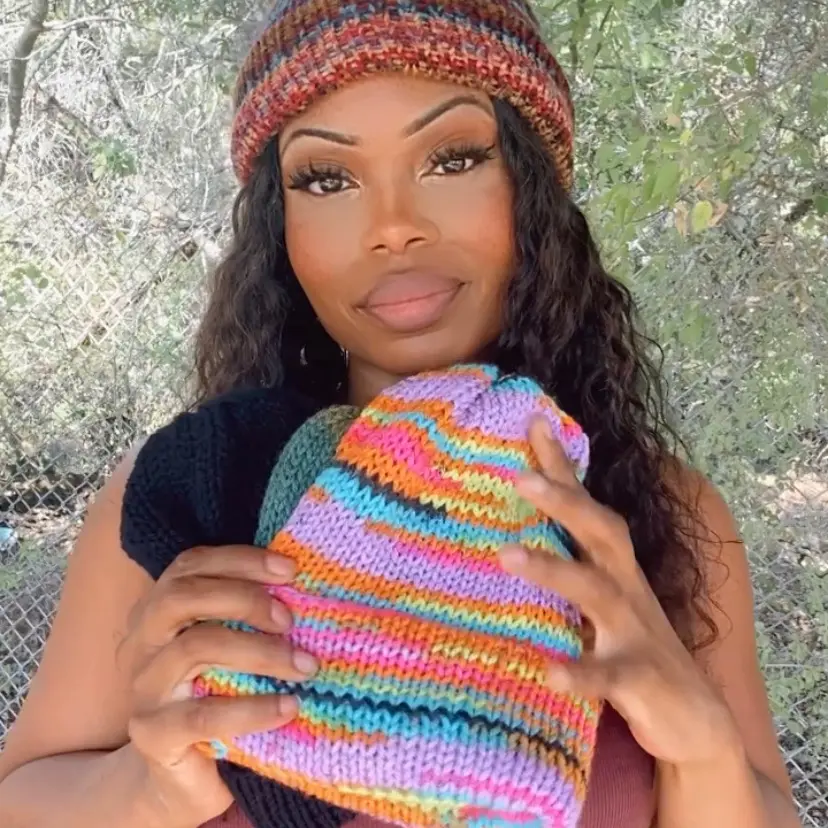 Knitted Multi Color Beanie