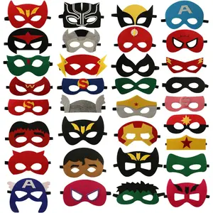 33 Packs Superhero Masks Party Favors for Kids Toys Set, Dress Up Birthday Festival Christmas Halloween Cosplay Party Supplies Party Masks with 33 Different Types for Children