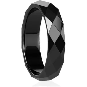 Hematite Ring for Women Men, Genuine Magnetic Black Stones Ring for Anxiety Balance Root Chakra, Absorb Negative Energy Jewelry Size 6-13-USA