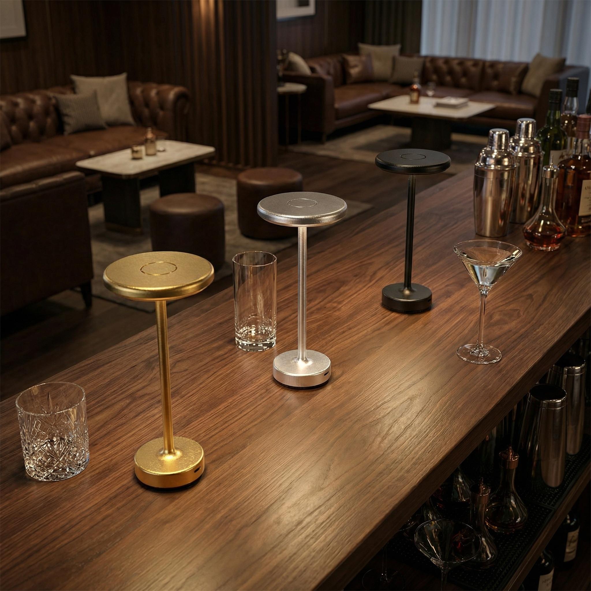 Modern Metal Table Lamp, Touch Control Ambient Bedside Light, Minimalist Desk Lamp for Bedroom Living Room Office Home Decor