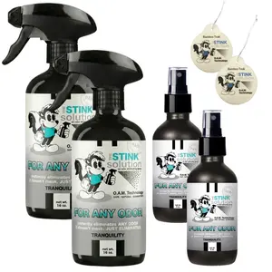 For Any Odor Buy 2 Get 4 FREE - (2) 16 oz (2) 4 oz Deodorizing Sprays Bundle + 2 Car Air Fresheners