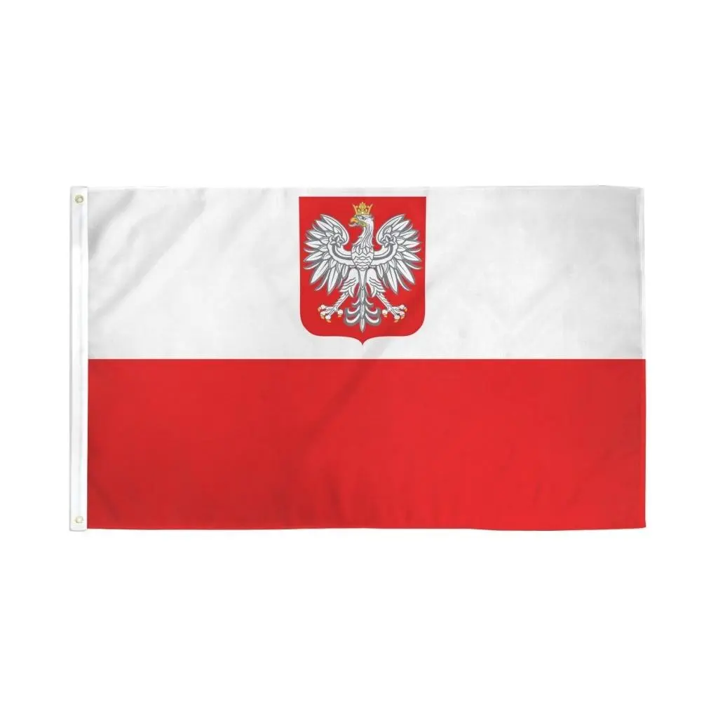 Poland Eagle National Wall Decor Flag, 2x3ft Polyester Dye Sublimation Print Banner, Home & Festive Event Backdrop Party Decoration Supplies, Wall Decor Flags