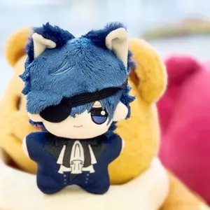 10cm/3.93in Kuroshitsuji Plush Keychains Kawaii Cotton Plush Doll Cute Stuff Anime Peripherals Cartoon Collectible Birthday Gift