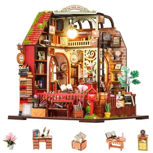 DIY Book Nook Kit 3D Wooden Jigsaw Puzzle, Decorative Bookshelf Stands, Creative Handmade Craft for Birthdays and Holidays, Unique Gifts for Friends and Family