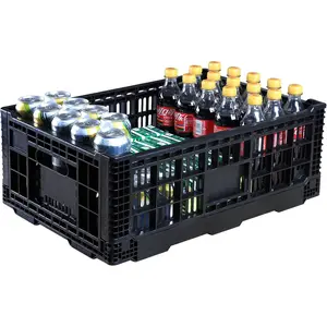 Collapsible Storage Bin Container,52 Liter Transfer heavy duty plastic storage box , Versatile Storage Basket milk crates (1)