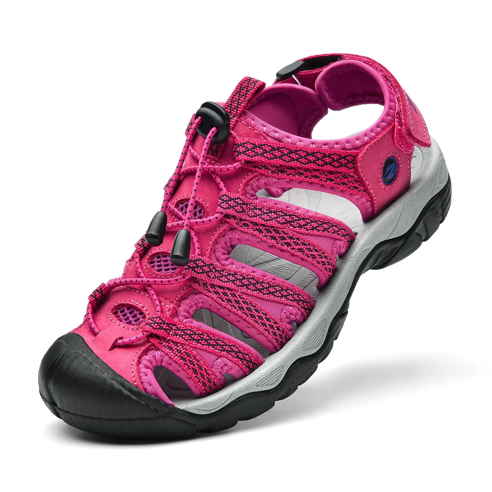 Women's Closed Toe Summer Outdoor Adventure Beach Sandals Hiking Sandals Lace Adjustable Double Buckle Water Shoes
