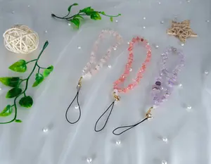 Handmade Stone Beaded Phone Charm Accessories Phone Strap Phone Accessories Women's Gift